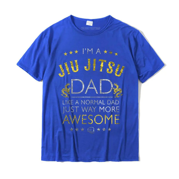 Jiu Jitsu Dad Gift For Father BJJ Daddy T-Shirt Camisas Hombre Cotton Male T Shirt Casual T Shirt Discount Personalized