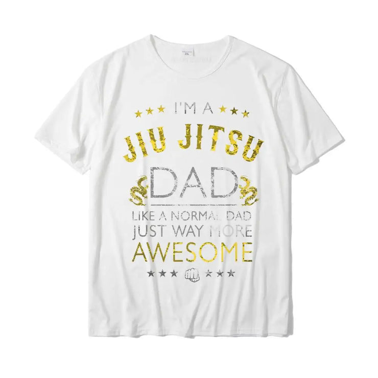 Jiu Jitsu Dad Gift For Father BJJ Daddy T-Shirt Camisas Hombre Cotton Male T Shirt Casual T Shirt Discount Personalized