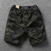 Men's Cargo Shorts Camo Camouflage with Draw String Male Short Pants Black Big and Tall Strech Clothing Comfortable Casual Homme