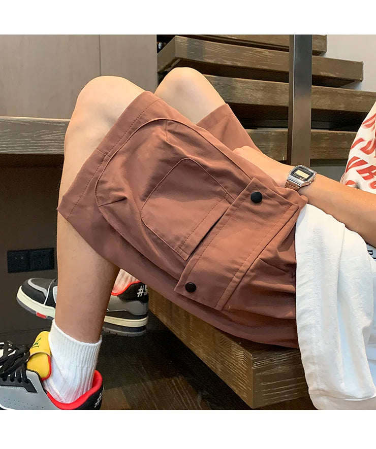 Korean Streetwear Cargo Shorts for Men