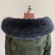 Winter Coat Fur Collar Faux Fur Trim Hoodie Fur For Hood Collar Decor Fake Fur Scarf Women Furry Scarves Shawl Detchable DIY