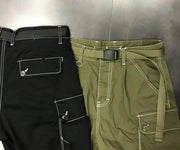 Male Bermuda Short Pants Black Men's Cargo