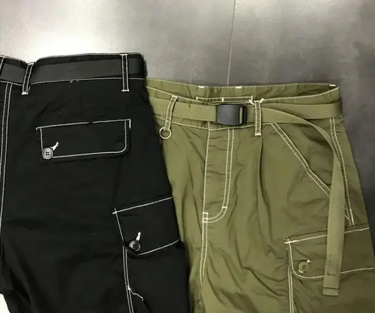 Male Bermuda Short Pants Black Men's Cargo