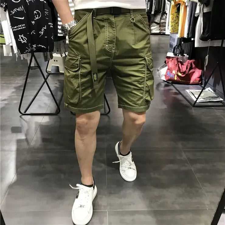 Male Bermuda Short Pants Black Men's Cargo