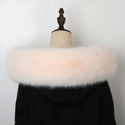 Winter Coat Fur Collar Faux Fur Trim Hoodie Fur For Hood Collar Decor Fake Fur Scarf Women Furry Scarves Shawl Detchable DIY