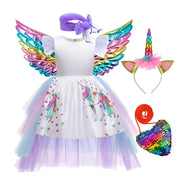 Princess Girls Unicorn Children Mesh