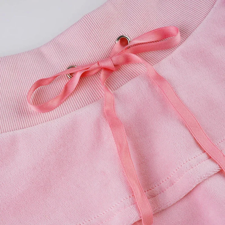 Sweet Korean Style Pink Zipper Hoodie and Tiered Mini Skirt Two Piece Set Women Sweet Y2K A-line Skirts Sweatshirts Suit Autumn