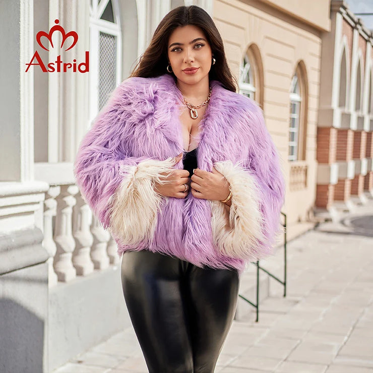 Women Winter Cardigan Fur Jacket Girl Streetwear