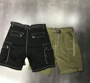 Male Bermuda Short Pants Black Men's Cargo