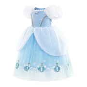 Cinderella Dress Girls Halloween Christmas Ball Gown