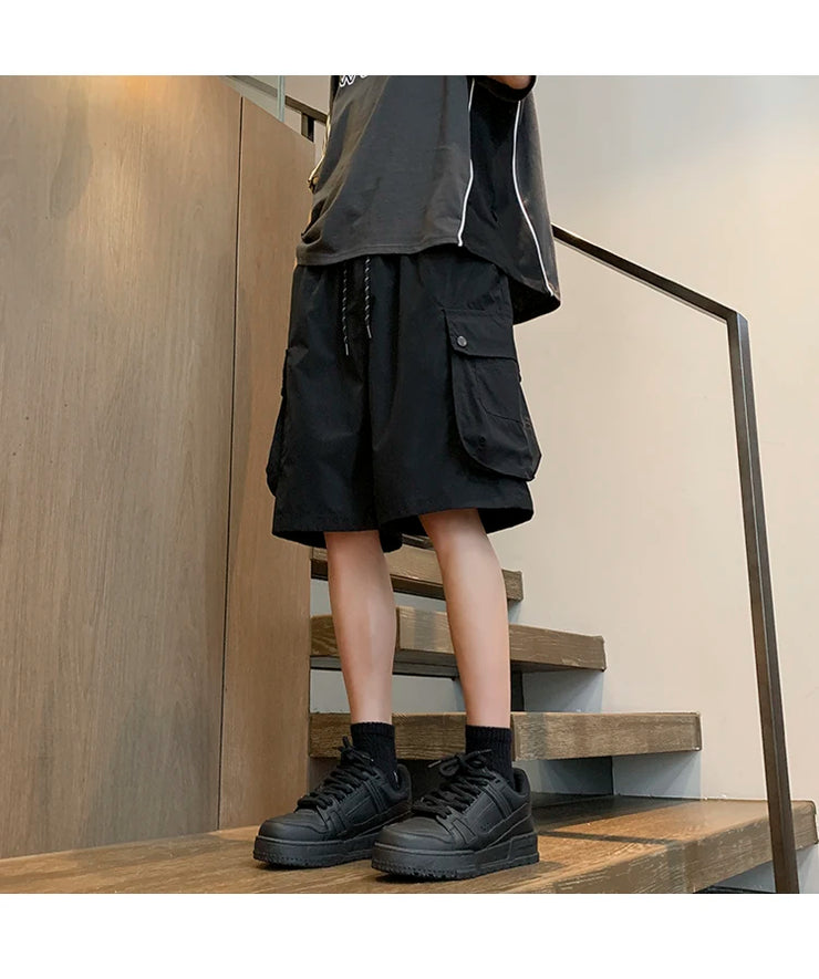 Korean Streetwear Cargo Shorts for Men