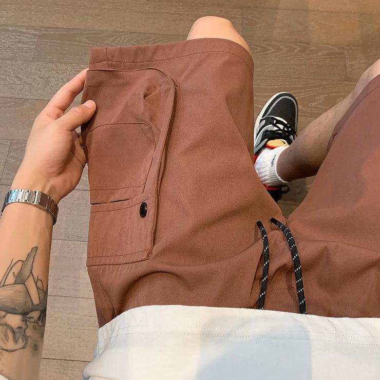 Korean Streetwear Cargo Shorts for Men