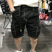 Male Bermuda Short Pants Black Men's Cargo