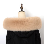 Winter Coat Fur Collar Faux Fur Trim Hoodie Fur For Hood Collar Decor Fake Fur Scarf Women Furry Scarves Shawl Detchable DIY