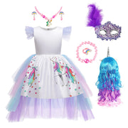 Princess Girls Unicorn Children Mesh