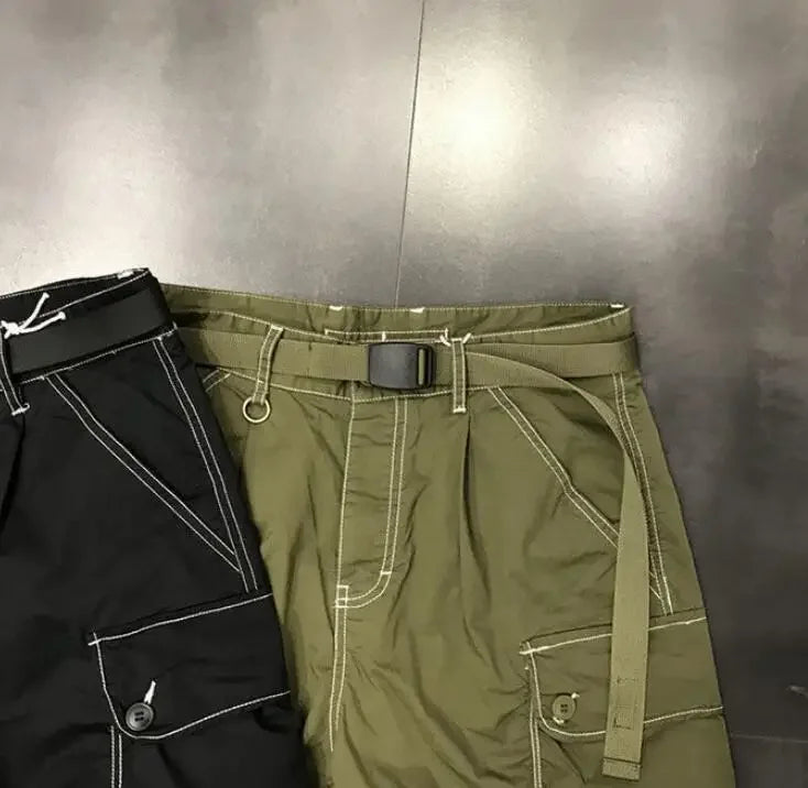 Male Bermuda Short Pants Black Men's Cargo