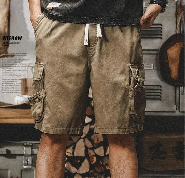 Men's Cargo Shorts Baggy Wide Work Male Short