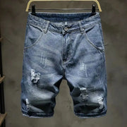 Short Jeans Pants for Men Ripped Cargo Baggy Loose Half Long Man Denim Shorts Bermuda Wide Original Jorts New in Luxury Popular