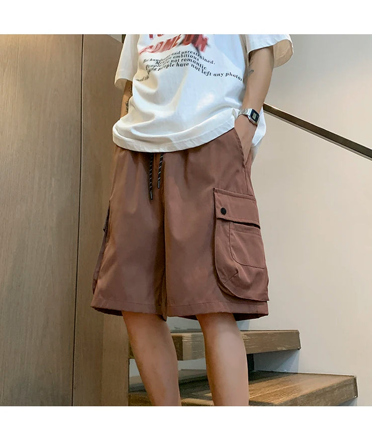 Korean Streetwear Cargo Shorts for Men