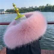 Winter Coat Fur Collar Faux Fur Trim Hoodie Fur For Hood Collar Decor Fake Fur Scarf Women Furry Scarves Shawl Detchable DIY