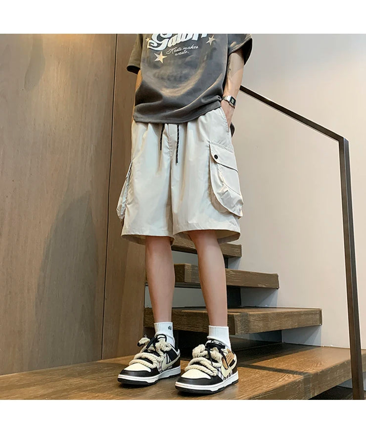 Korean Streetwear Cargo Shorts for Men