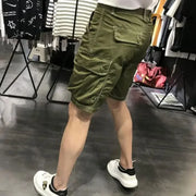 Male Bermuda Short Pants Black Men's Cargo