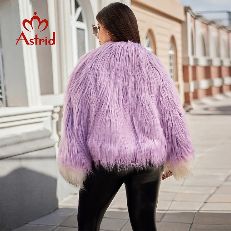 Women Winter Cardigan Fur Jacket Girl Streetwear