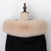 Winter Coat Fur Collar Faux Fur Trim Hoodie Fur For Hood Collar Decor Fake Fur Scarf Women Furry Scarves Shawl Detchable DIY