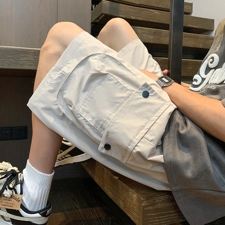 Korean Streetwear Cargo Shorts for Men