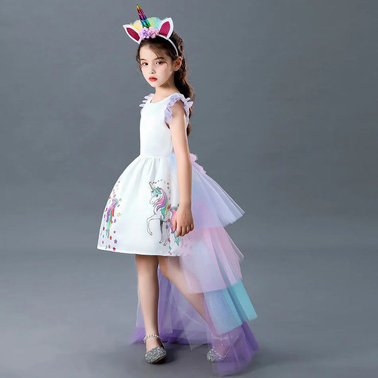 Princess Girls Unicorn Children Mesh