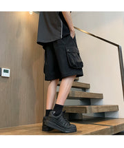 Korean Streetwear Cargo Shorts for Men