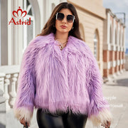 Women Winter Cardigan Fur Jacket Girl Streetwear